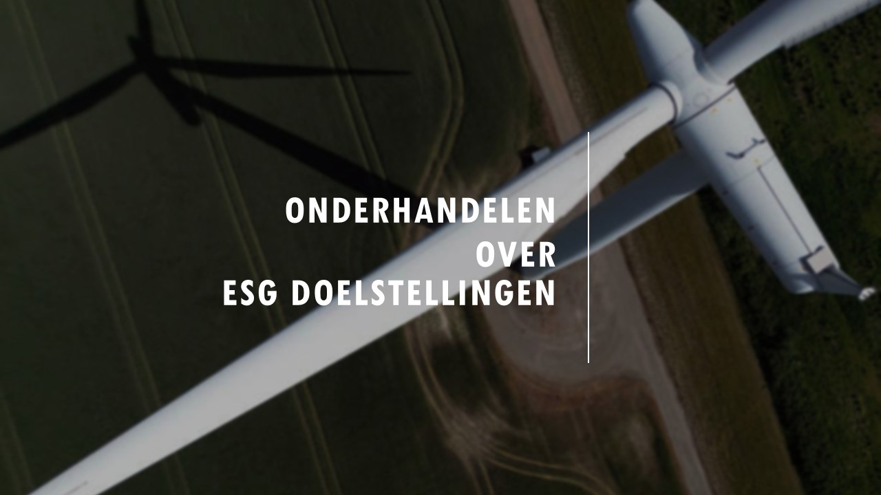 Onderhandelen over ESG-doelstellingen, kan dat?